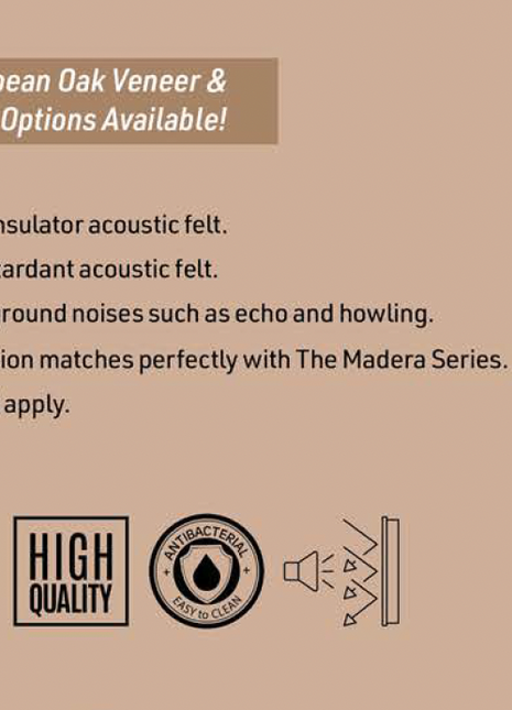 Duży panel ścienny akustyczny klasa B