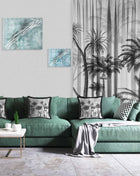 Zasłona dekoracyjna z nadrukiem PALMY