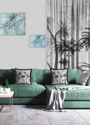 Zasłona dekoracyjna z nadrukiem PALMY