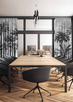 Zasłona dekoracyjna z nadrukiem PALMY