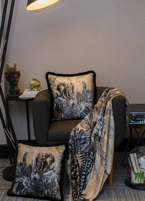 Poduszka dekoracyjna motyw dżungli, zwierzęcy