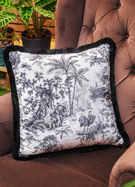 Poduszka dekoracyjna motyw palm, roślinny