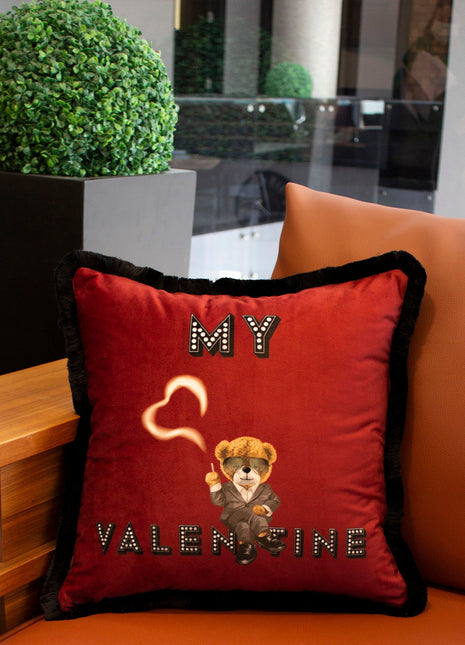 Poduszka dekoracyjna, czerwona, my valentine