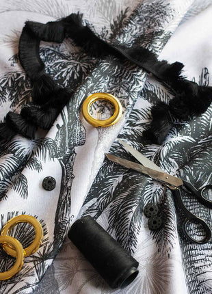 Zasłona dekoracyjna z nadrukiem PALMY