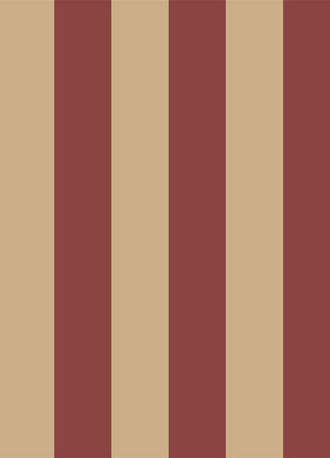 Kremowa-czerwona tapeta w pasy | bez odpadów | 16,5m2 w rolce | Alfa 3704-9