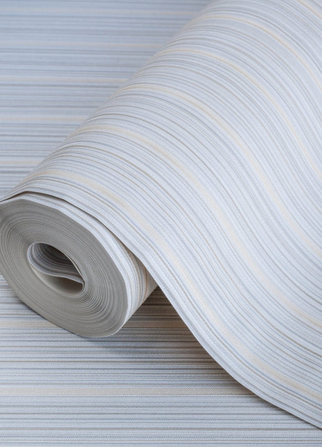 Szara tapeta, struktura tkaniny, bez odpadów | 16,5 m2 w rolce | Alfa 3705-3