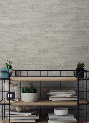 Szara tapeta z efektem przetarcia | 16,5 m2 w rolce | Alfa 3708-1