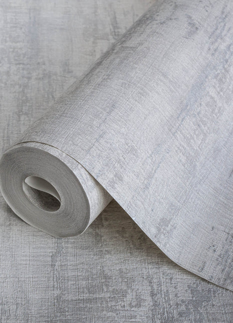 Szara tapeta z efektem przetarcia | 16,5 m2 w rolce | Alfa 3708-1