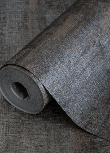 Brązowa tapeta z efektem przetarcia Alfa 3708-4