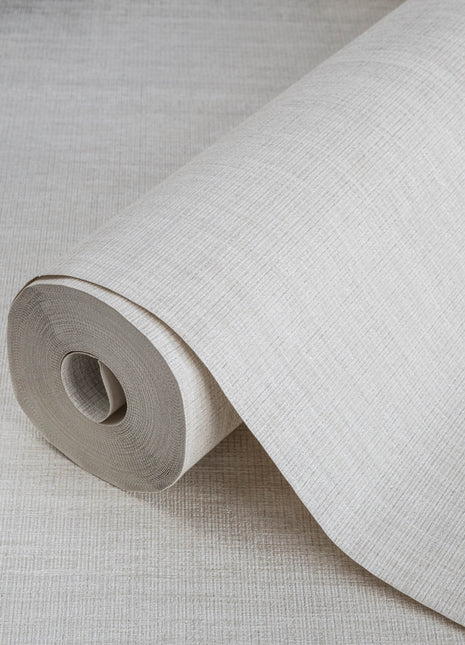 Jasnobeżowa tapeta tkaninowa Alfa 3711-1