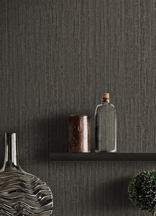 Czarna tapeta tkaninowa Alfa 3711-6