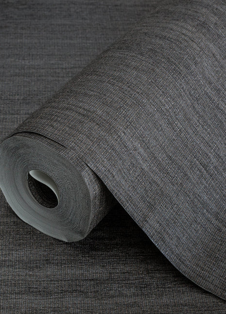 Czarna tapeta tkaninowa Alfa 3711-6