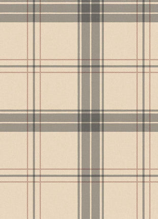 Beżowa tapeta w kratę  Alfa 3714-3