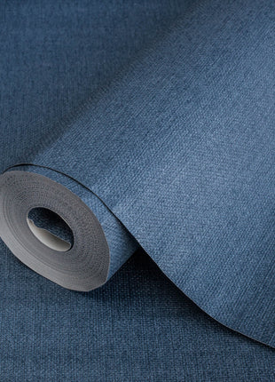 Granatowa tapeta tkaninowa Alfa 3716-7