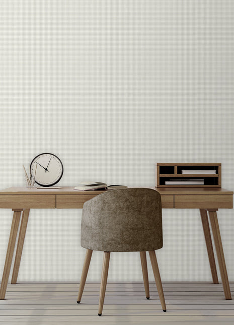 Biało-szara tapeta w pepitkę Alfa 3718-1