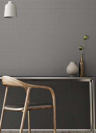 Biało-czarna tapeta w pepitkę Alfa 3718-4