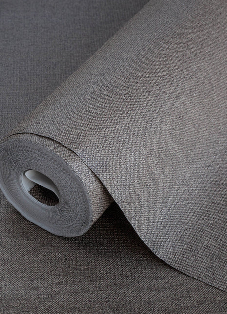 Ciemnobrązowa, strukturalna tapeta Alfa 3719-7