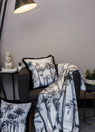 Zasłona dekoracyjna z nadrukiem PALMY