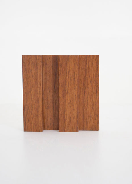 Brown grooved MDF wall panel, wood imitation - APM201