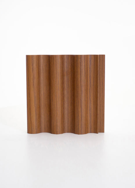 Brown wave-shaped MDF wall panel, wood imitation - APM900