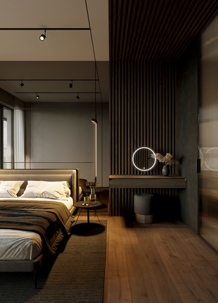 PS grooved wall panel in brown and black, wood imitation - APS105