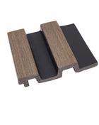 PS grooved wall panel in brown and black, wood imitation - APS105