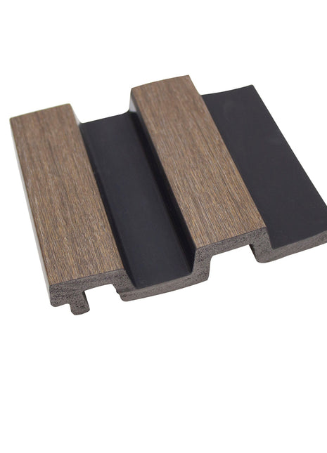 PS grooved wall panel in brown and black, wood imitation - APS105