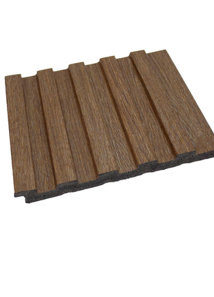 Brown PS grooved wall panel, wood imitation - APS210