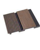 Grooved PS wall panel in brown and black, wood imitation - APS401
