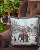 Decorative pillow, tropical motif, elephant
