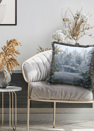 Decorative pillow with a view