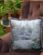 Decorative pillow with a view