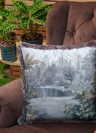 Decorative pillow with a view