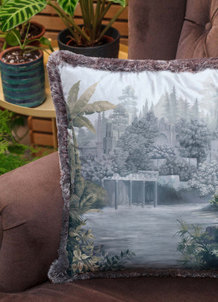 Decorative pillow with a view