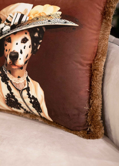 Poduszka dekoracyjna, dalmatyńczyk w kapeluszui
