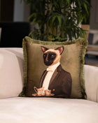 Decorative pillow, cat in a suit