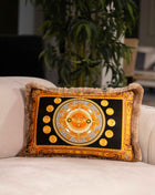 Decorative pillow with gold accents