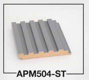 MDF panels with thin rib pattern | 280 cm x 12 cm | 7 colors | MDF slats