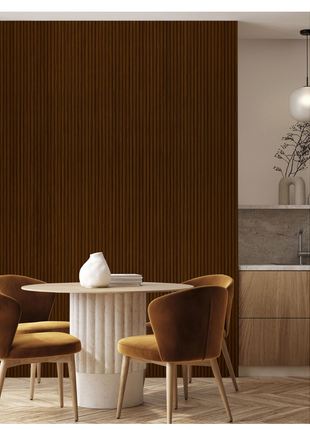 MDF panels with thin rib pattern | 280 cm x 12 cm | 7 colors | MDF slats