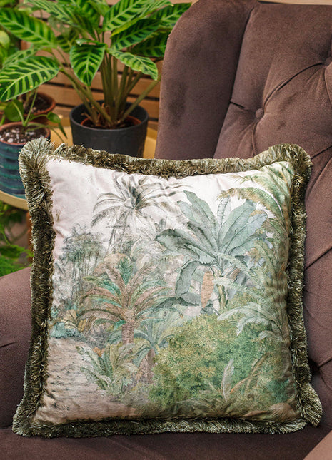 Poduszka dekoracyjna motyw dżungli, tropikalny