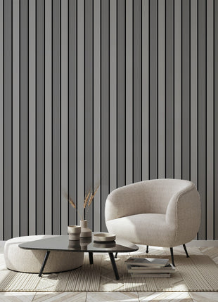 PS grooved wall panel in gray colors - APS405