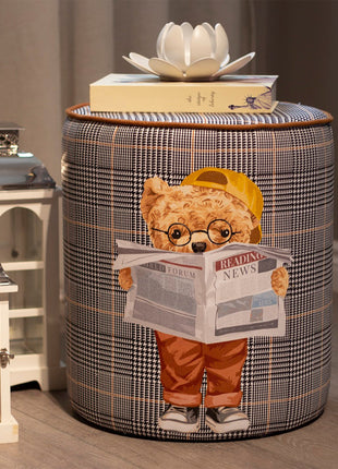 Pufa siedzisko Miś z gazetą